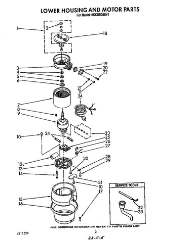 Lower housing and motor