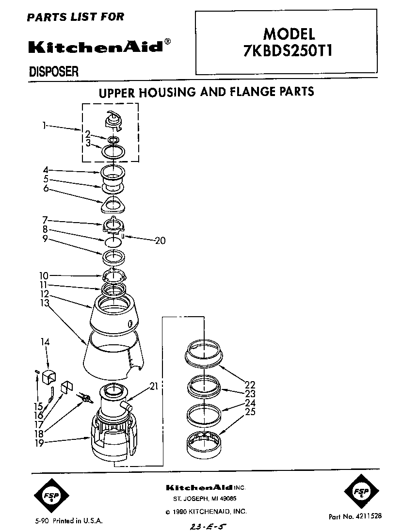 UPPER HOUSING AND FLANGE