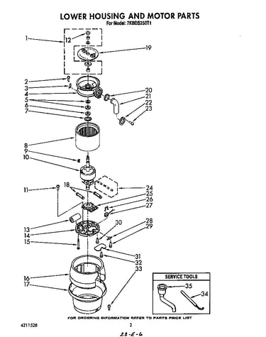 Lower housing and motor