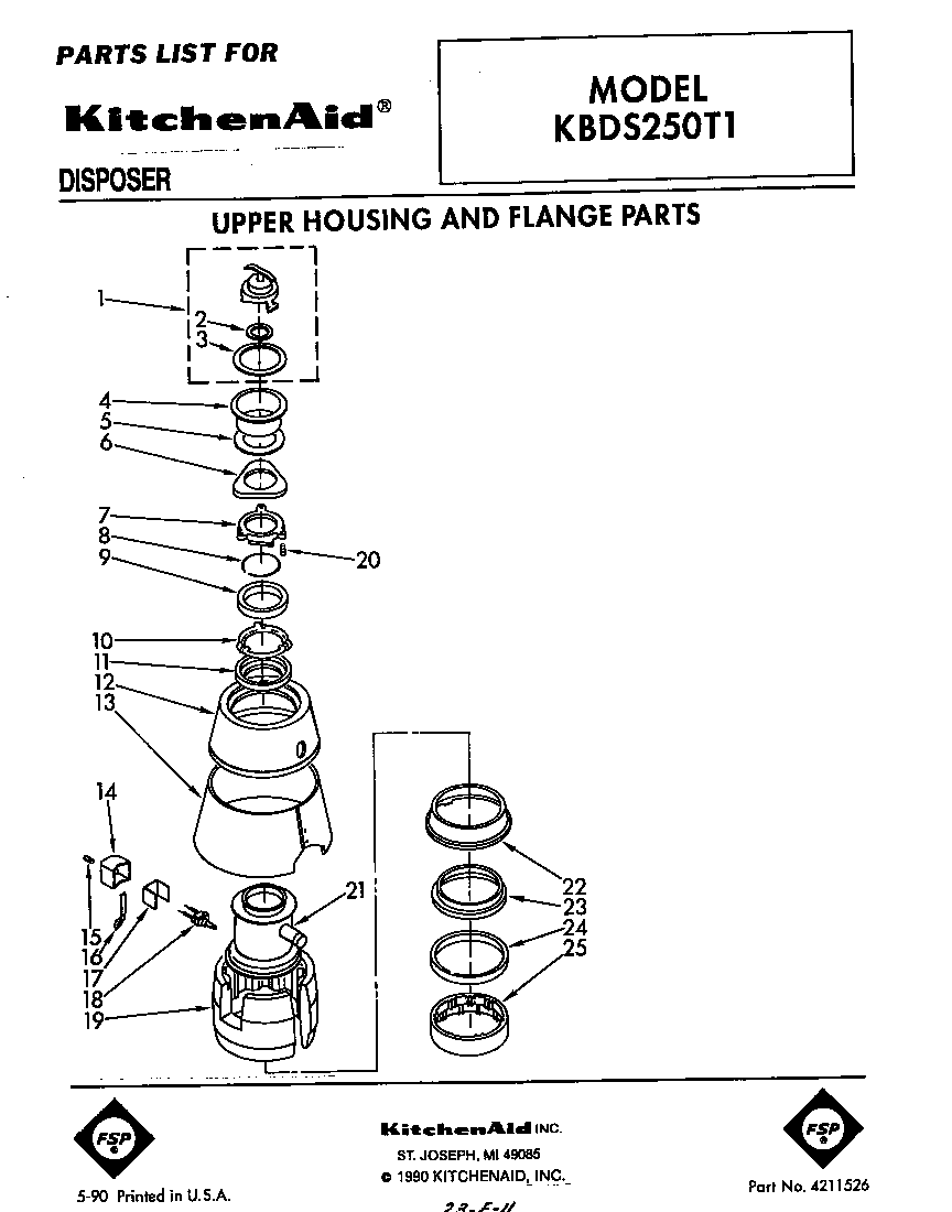 Upper housing and flange