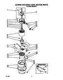 Lower housing and motor