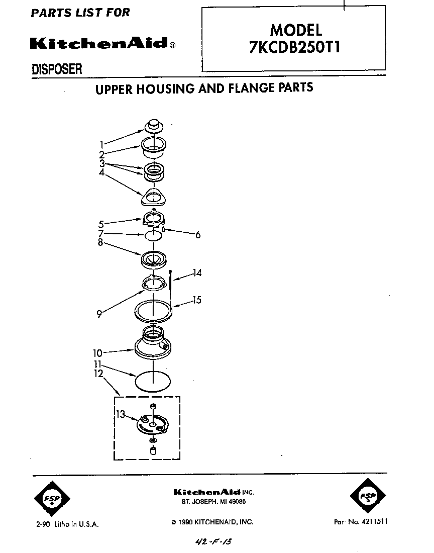 Upper housing and flange