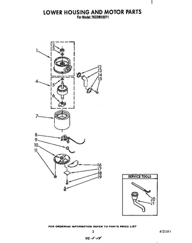 Lower housing and motor