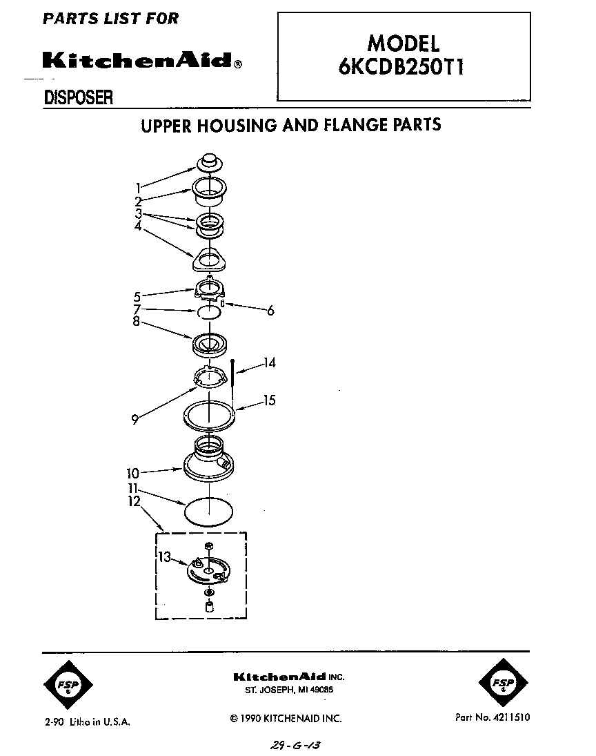 UPPER HOUSING AND FLANGE