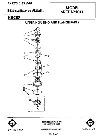 Upper housing and flange