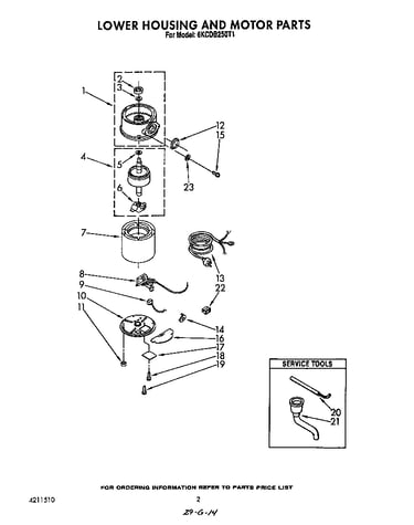 Lower housing and motor