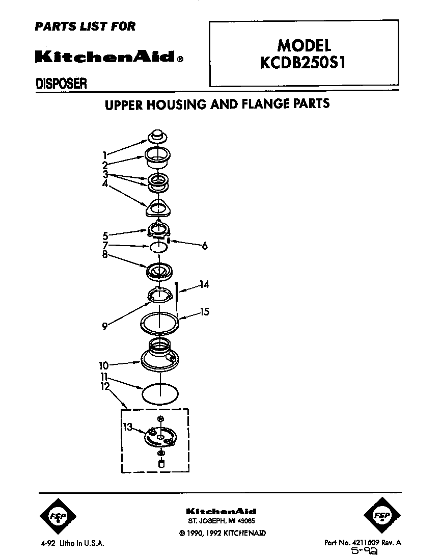 UPPER HOUSING AND FLANGE
