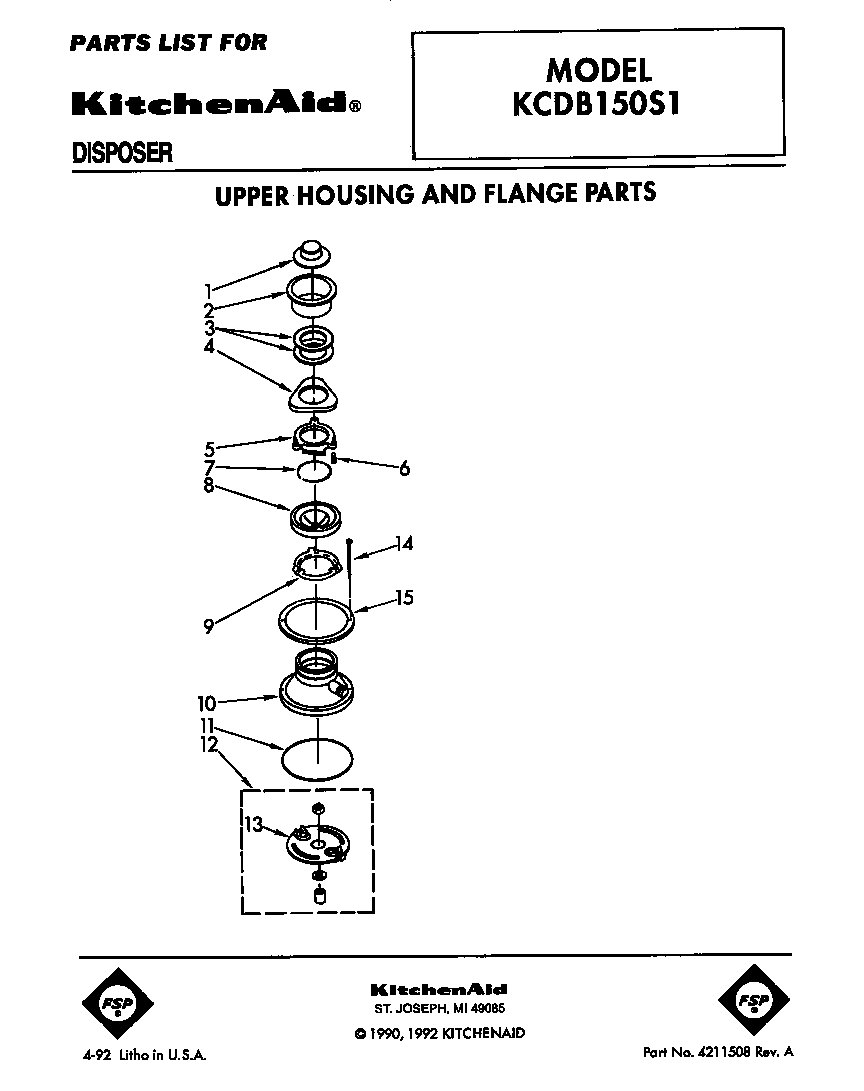 Upper housing and flange