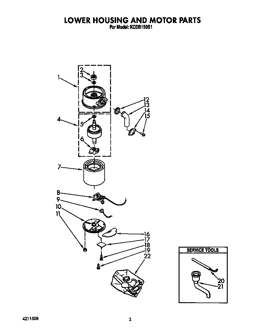 Lower housing and motor
