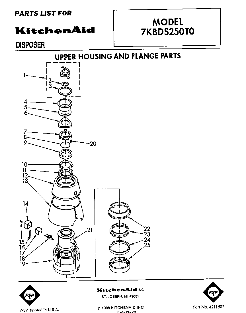 UPPER HOUSING AND FLANGE