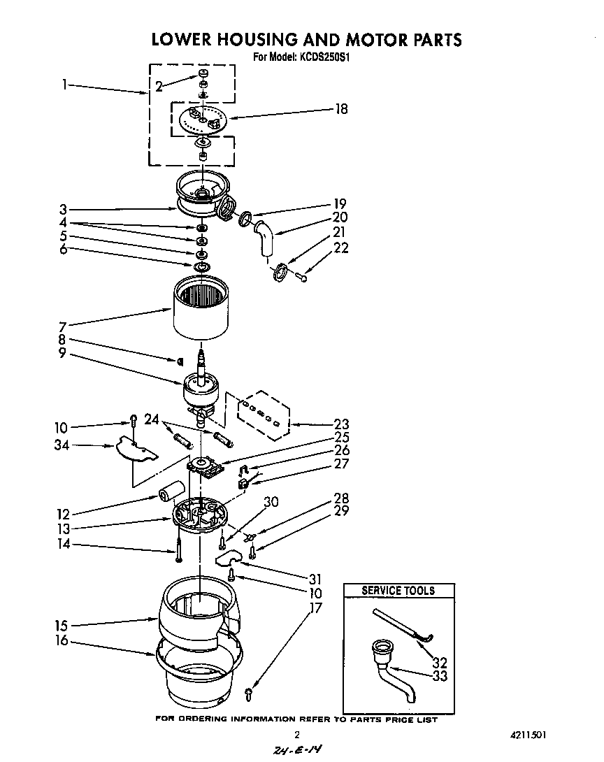 Lower housing and motor