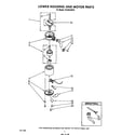 KitchenAid 7KCDC250T0 lower housing and motor diagram