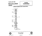 KitchenAid 7KCDC250S0 upper housing and flange diagram