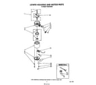 KitchenAid 7KCDC250S0 lower housing and motor diagram