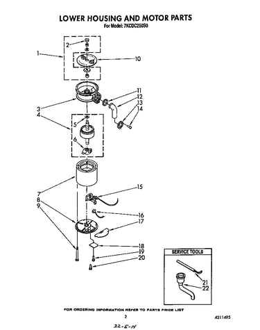 Lower housing and motor