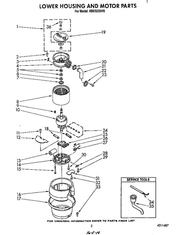 Lower housing and motor