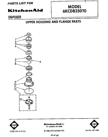 Upper housing and flange