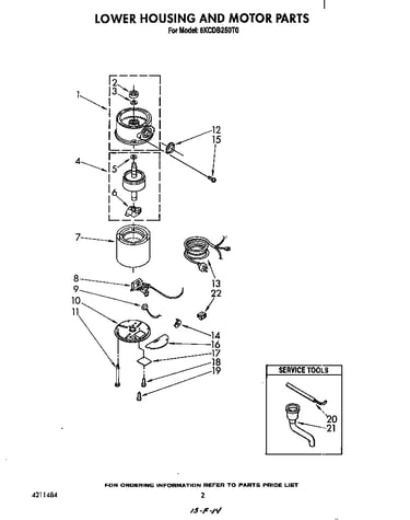 Lower housing and motor