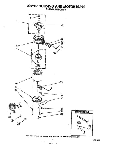 Lower housing and motor