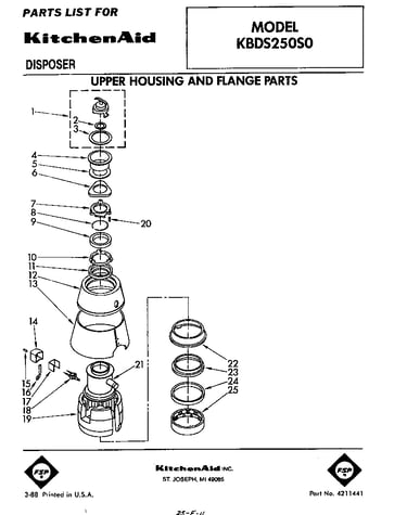 Upper housing and flange