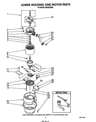 Lower housing and motor