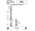 KitchenAid KCDS250S0 upper housing and flange diagram