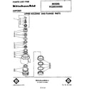 KitchenAid KCDS250S0 upper housing and flange diagram