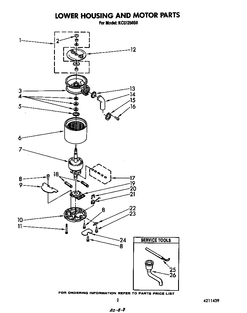 Lower housing and motor