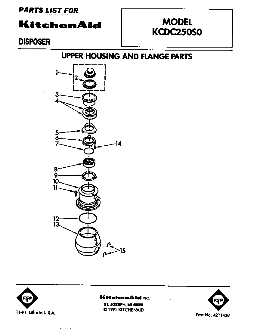 UPPER HOUSING AND FLANGE