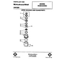 KitchenAid KCDC250S0 upper housing and flange diagram