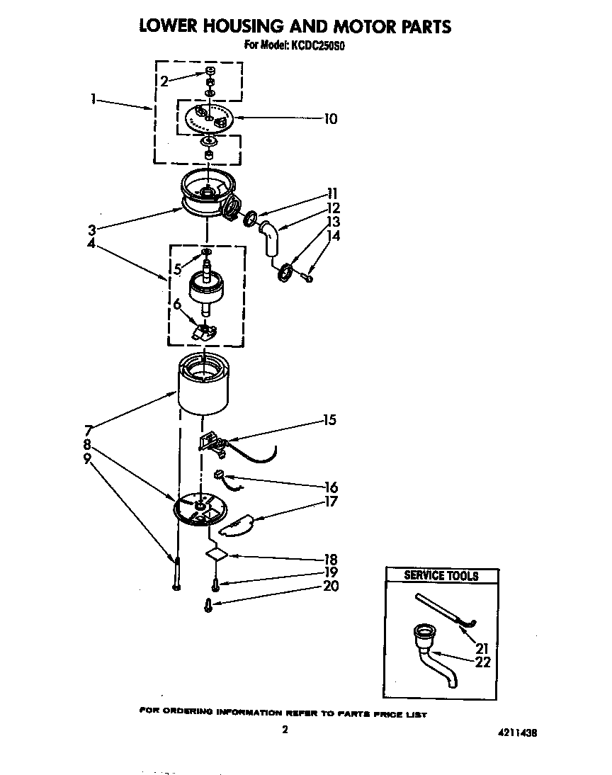 Lower housing and motor