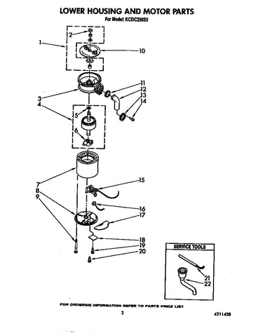 Lower housing and motor