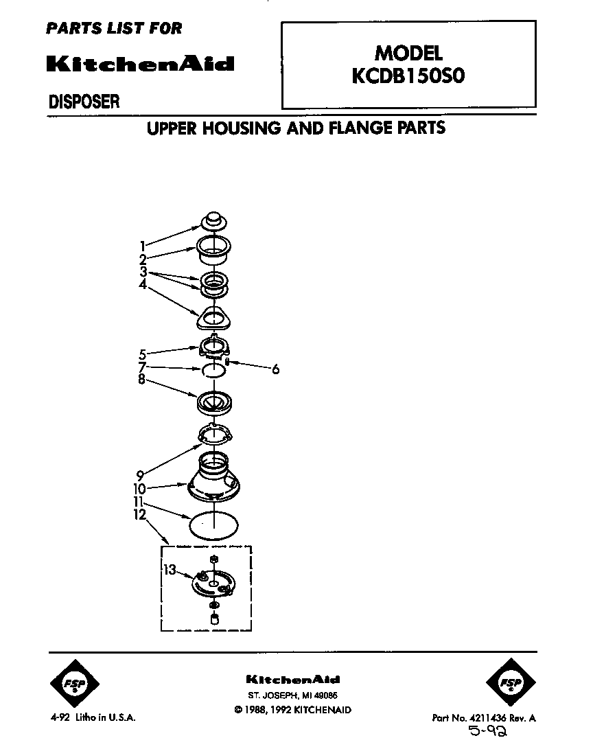 UPPER HOUSING AND FLANGE