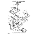 Whirlpool SF0100ERW2 cooktop and manifold diagram