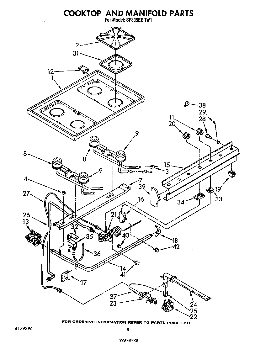 COOKTOP AND MANIFOLD