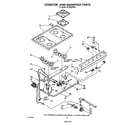 Whirlpool SF335EERW1 cooktop and manifold diagram