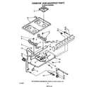 Whirlpool SF332BSRW1 cooktop and manifold diagram