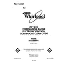 Whirlpool SF332BERW1 front cover diagram