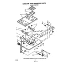 Whirlpool SF330PSRW1 cooktop and manifold diagram