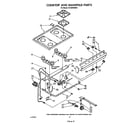Whirlpool SF330PERW1 cooktop and manifold diagram