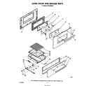 Whirlpool SF3300SRW1 oven door and broiler diagram