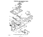 Whirlpool SF3300ERW1 cooktop and manifold diagram