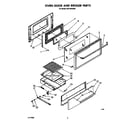 Whirlpool SF316PESW1 oven door and broiler diagram