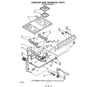 Whirlpool SF315ESRW1 cook top and manifold diagram