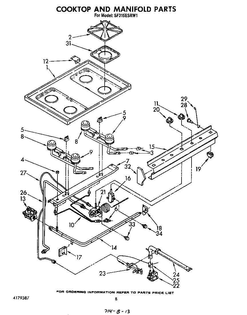 Cook top and manifold