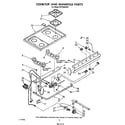 Whirlpool SF315EERW1 cooktop and manifold diagram