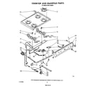 Whirlpool SF3117SRW1 cooktop and manifold diagram