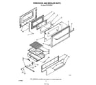 Whirlpool SF310PERW1 oven door and broiler diagram
