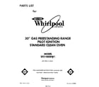 Whirlpool SF3100SRW1 front cover diagram