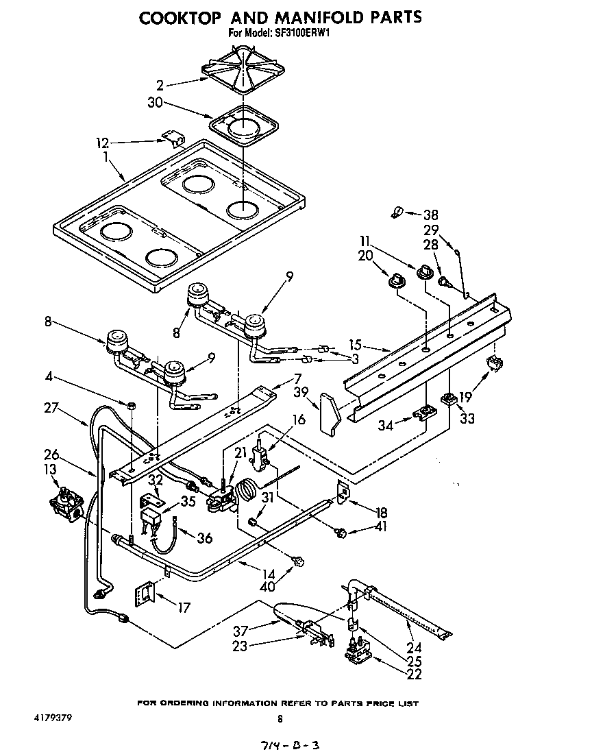 Cook top and manifold